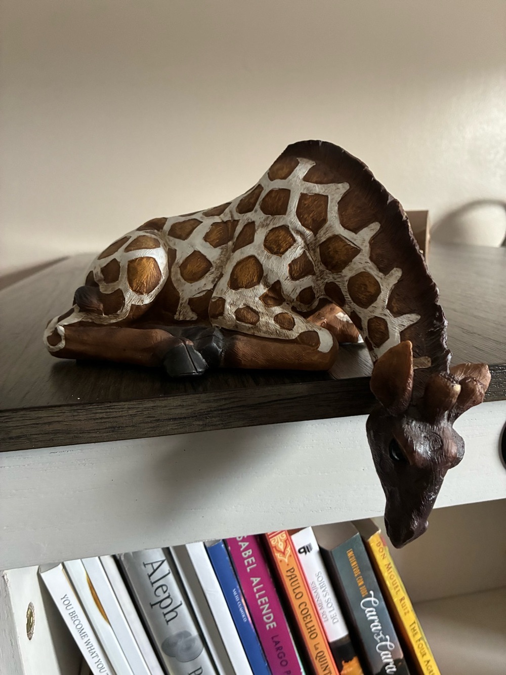 Giraffe Sculpture - Brown & White